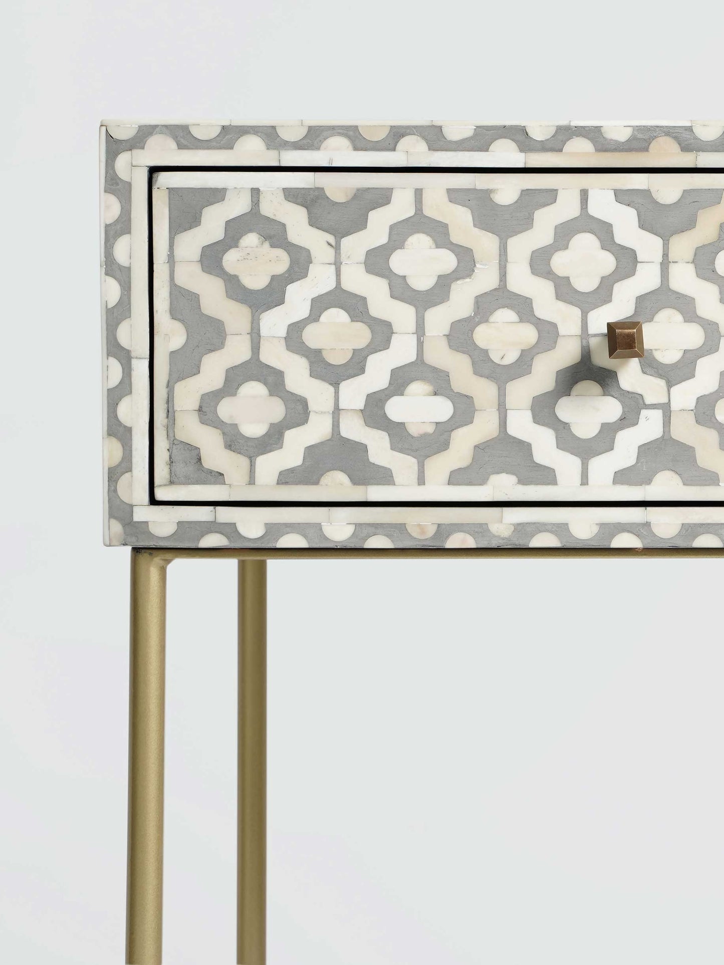 Heritage inlay one drawer bedside / nightstand / side table