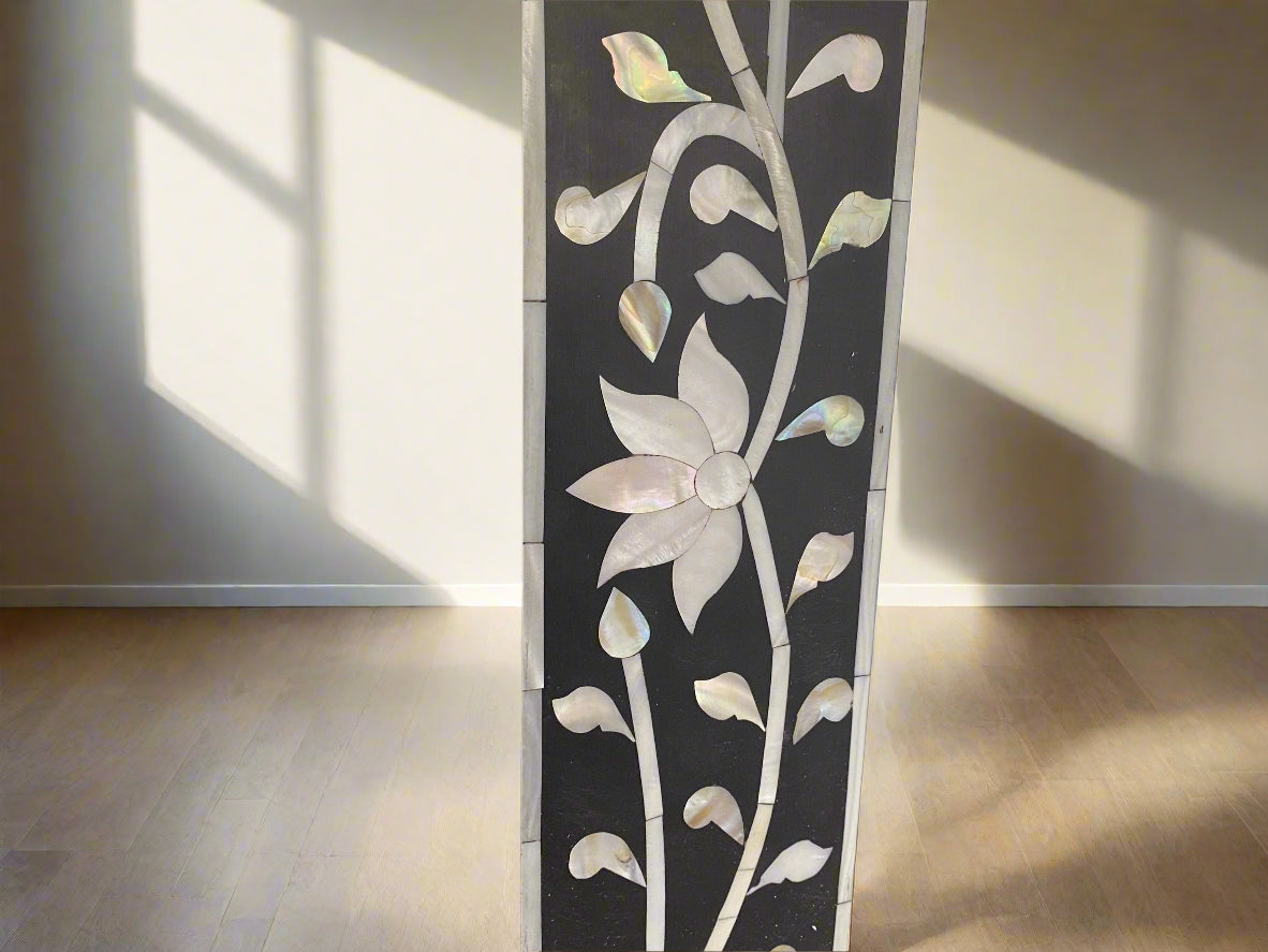 Mother of pearl inlay floor mirror frame image 3