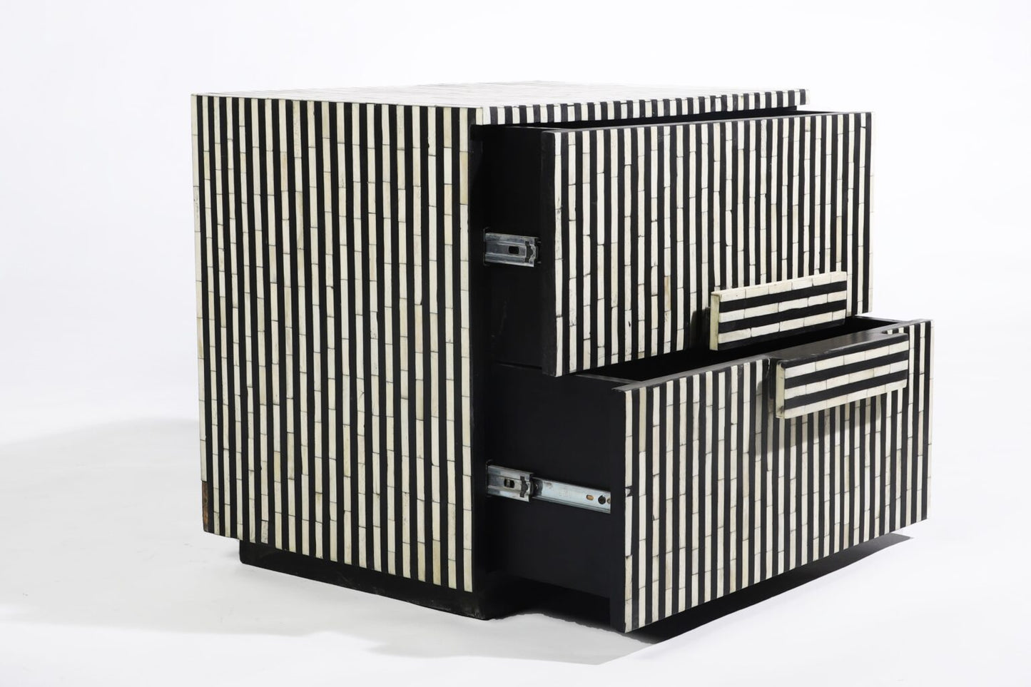 Midnight Mosaic Bone Inlay Cabinet