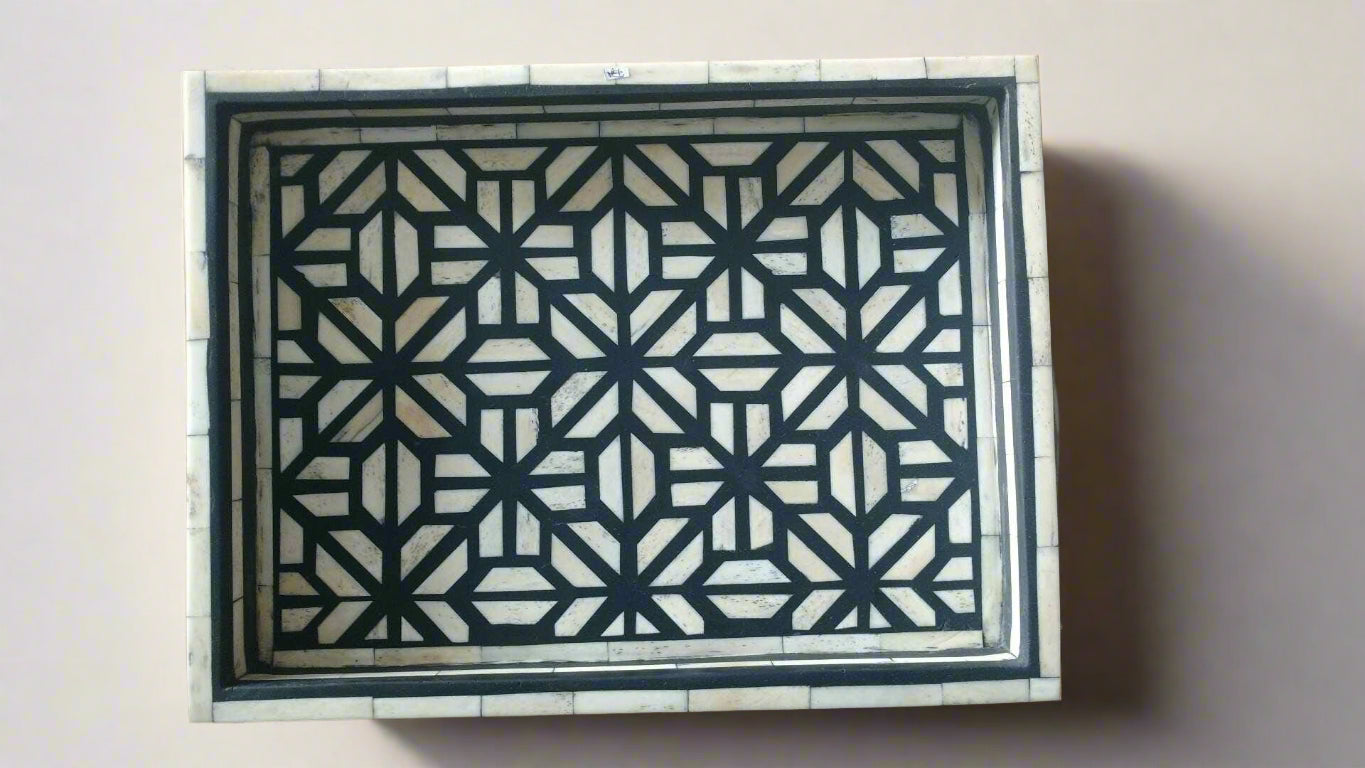 Heritage inlay Moroccan-Inspired Tray – Small