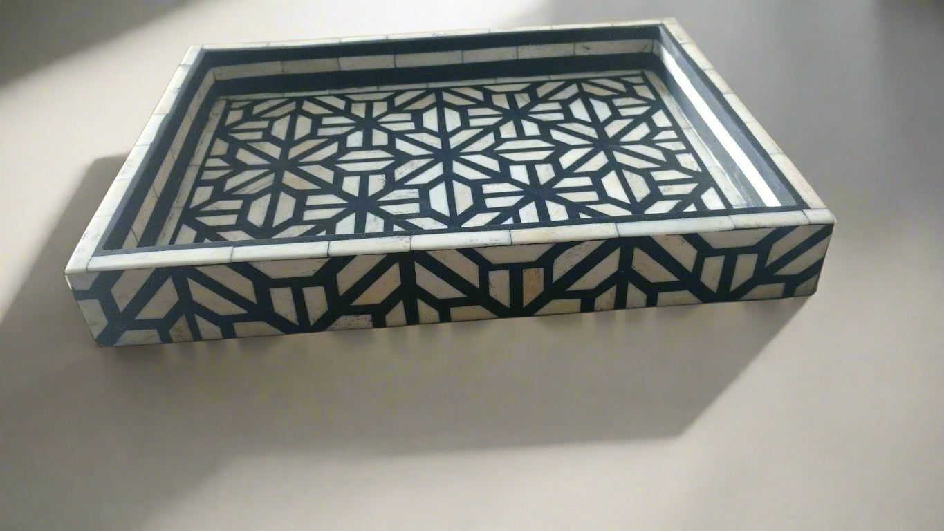Heritage inlay Moroccan-Inspired Tray – Small