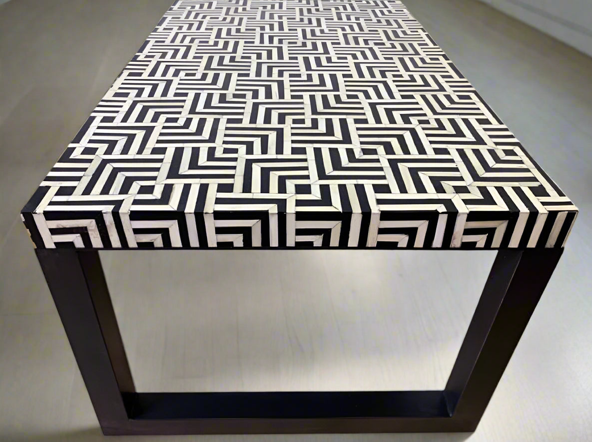 Heritage Inlay Geometric Maze Coffee Table