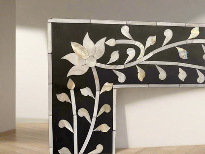 Mother of pearl inlay floor mirror frame image 2