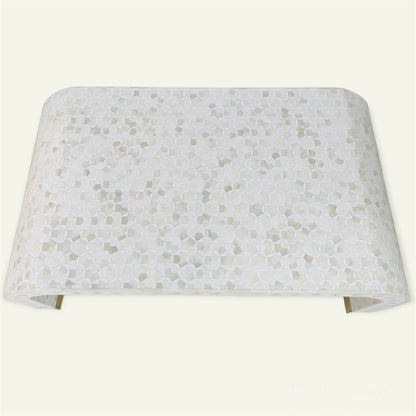 New  Heritage  inlay Targua pattern with brass metal base legs wooden waterfall coffee table