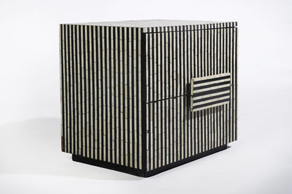 Midnight Mosaic Bone Inlay Cabinet