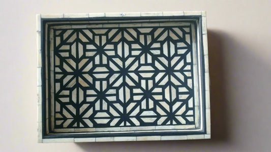 Heritage inlay Moroccan-Inspired Tray – Small