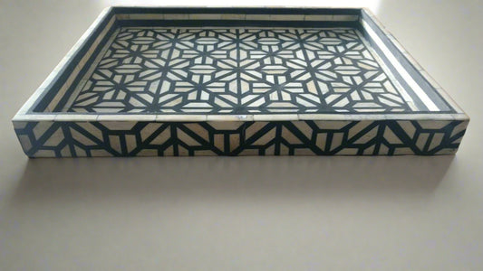 Heritage inlay Moroccan-Inspired Tray – Large