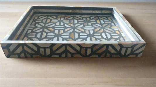 Mother Of Pearl inlay Moroccan-Inspired Tray – Small