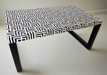 Heritage Inlay Geometric Maze Coffee Table