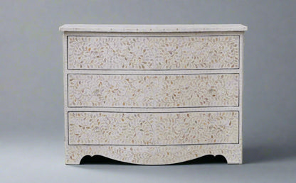 Mother Of Pearl French Style Chest - White Floral
