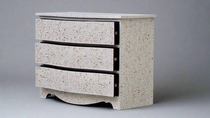 Mother Of Pearl French Style Chest - White Floral
