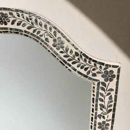 Thikri glass inlay wall mounted mirror frame image 3