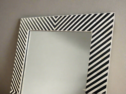 Bone inlay stripes design wall Mirror Frame image 3
