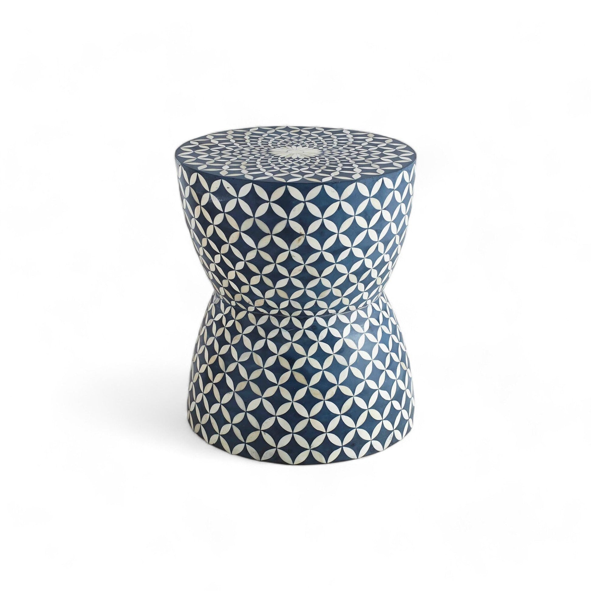  Heritage inlay geometric pattern hexagonal End table 